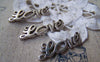 Accessories - 10 Pcs Of Antique Silver English Word Connector Charms 10x33mm A1301