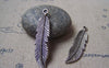 Accessories - 10 Pcs Of Antique Silver Feather Charms 11x45mm A4745