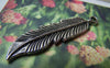 Accessories - 10 Pcs Of Antique Silver Feather Charms 11x45mm A4745