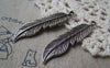 Accessories - 10 Pcs Of Antique Silver Feather Charms 11x45mm A4745