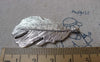Accessories - 10 Pcs Of Antique Silver Feather Charms 25x49mm A7022