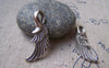 Accessories - 10 Pcs Of Antique Silver Feather Wing Charms 10x32mm A3439