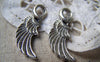 Accessories - 10 Pcs Of Antique Silver Feather Wing Charms 10x32mm A3439