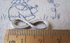 Accessories - 10 Pcs Of Antique Silver Figure 8 Connector Charms 8x23mm A4315