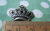 Accessories - 10 Pcs Of Antique Silver Filigree Crown Charms 18x22mm A763