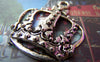 Accessories - 10 Pcs Of Antique Silver Filigree Crown Pendants Charms 29x33mm A761