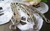 Accessories - 10 Pcs Of Antique Silver Filigree Feather Charms 10x38mm A4193