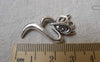 Accessories - 10 Pcs Of Antique Silver Filigree Fox Charms 19x34mm A7303