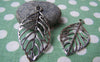 Accessories - 10 Pcs Of Antique Silver Filigree Leaf Charms Pendants 26x44mm A1116