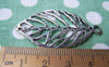 Accessories - 10 Pcs Of Antique Silver Filigree Leaf Charms Pendants 26x44mm A1116