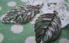 Accessories - 10 Pcs Of Antique Silver Filigree Leaf Charms Pendants 26x44mm A1116