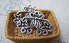 Accessories - 10 Pcs Of Antique Silver Filigree Leaf Flower Connector Charms  18x27mm A2915