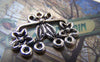 Accessories - 10 Pcs Of Antique Silver Filigree Leaf Flower Connector Charms  18x27mm A2915
