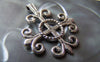 Accessories - 10 Pcs Of Antique Silver Filigree Lily Flower Cross Charms 25x26mm A1023