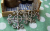 Accessories - 10 Pcs Of Antique Silver Filigree Lily Flower Cross Charms 25x26mm A1023