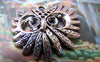 Accessories - 10 Pcs Of Antique Silver Filigree Owl Pendants Charms 26x29mm A4158