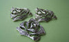 Accessories - 10 Pcs Of Antique Silver Filigree Rose Flower Charms 29x30mm A963