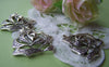 Accessories - 10 Pcs Of Antique Silver Filigree Rose Flower Charms 29x30mm A963
