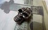 Accessories - 10 Pcs Of Antique Silver Filigree Skull Charms 13x20mm A6401