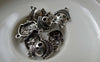 Accessories - 10 Pcs Of Antique Silver Filigree Skull Pirate Charms 13x19mm A6346