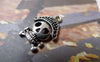 Accessories - 10 Pcs Of Antique Silver Filigree Skull Pirate Charms 13x19mm A6346