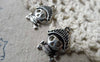 Accessories - 10 Pcs Of Antique Silver Filigree Skull Pirate Charms 13x19mm A6346