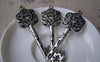 Accessories - 10 Pcs Of Antique Silver Filigree Swirly Key Pendants Charms 22x55mm A2829
