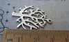 Accessories - 10 Pcs Of Antique Silver Filigree Tree Charms 26x28mm A1030