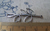 Accessories - 10 Pcs Of Antique Silver Filigree Tree Leaf Connector Charms 18x37mm A1090