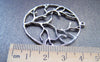 Accessories - 10 Pcs Of Antique Silver Filigree Tree Round Pendants Charms 40mm A1356