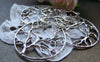 Accessories - 10 Pcs Of Antique Silver Filigree Tree Round Pendants Charms 40mm A1356