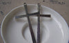 Accessories - 10 Pcs Of Antique Silver Flat Cross Charms Huge Size 36x60mm A3800