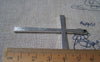 Accessories - 10 Pcs Of Antique Silver Flat Cross Charms Huge Size 36x60mm A3800