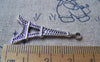 Accessories - 10 Pcs Of Antique Silver Flat Eiffel Tower Charms Pendants 18x35mm A1675
