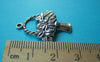 Accessories - 10 Pcs Of Antique Silver Flower Basket Pendants Charms 23x30mm A1109
