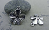 Accessories - 10 Pcs Of Antique Silver Flower Charms 17x19mm A1058