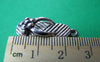 Accessories - 10 Pcs Of Antique Silver Flower Flip Flop Charms 10x21mm A3277