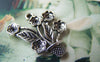 Accessories - 10 Pcs Of Antique Silver Flower Pot Charms 20x26mm A3129