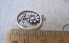 Accessories - 10 Pcs Of Antique Silver Flower Ring Charms 18x21mm A972