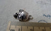 Accessories - 10 Pcs Of Antique Silver Flower Skull Charms 12x16mm A6377