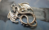 Accessories - 10 Pcs Of Antique Silver Flying Dragon Charms Pendant 27x34mm A6311