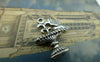 Accessories - 10 Pcs Of Antique Silver Fountain Bird Charms 17x21mm A5916