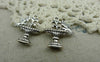 Accessories - 10 Pcs Of Antique Silver Fountain Bird Charms 17x21mm A5916