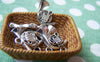 Accessories - 10 Pcs Of Antique Silver French Horn Charms 14x17mm A1676