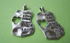 Accessories - 10 Pcs Of Antique Silver Fruit Apple Charms Pendants 20x39mm A1348