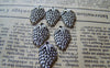 Accessories - 10 Pcs Of Antique Silver Grape Charms Pendants 10x20mm A1025