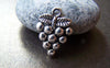 Accessories - 10 Pcs Of Antique Silver Grape Charms Pendants 14x19mm A5393