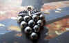Accessories - 10 Pcs Of Antique Silver Grape Charms Pendants 14x19mm A5393