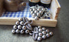 Accessories - 10 Pcs Of Antique Silver Grape Charms Pendants 14x19mm A5393