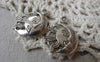 Accessories - 10 Pcs Of Antique Silver Half Sun Moon Face Charms 20x26mm A7037